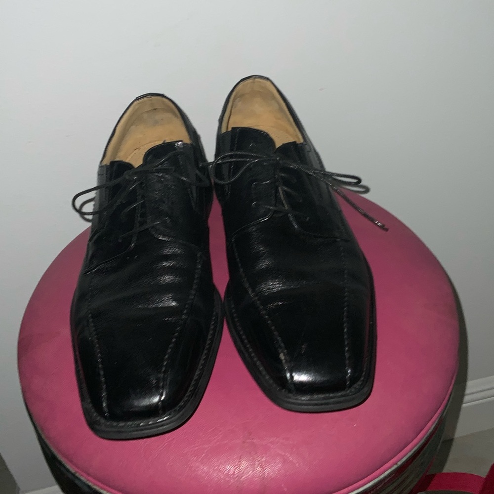 Classic Black Leather Men's Dress Shoes